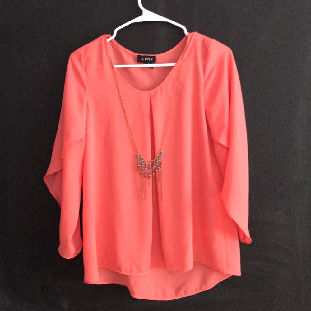 Salmon blouse